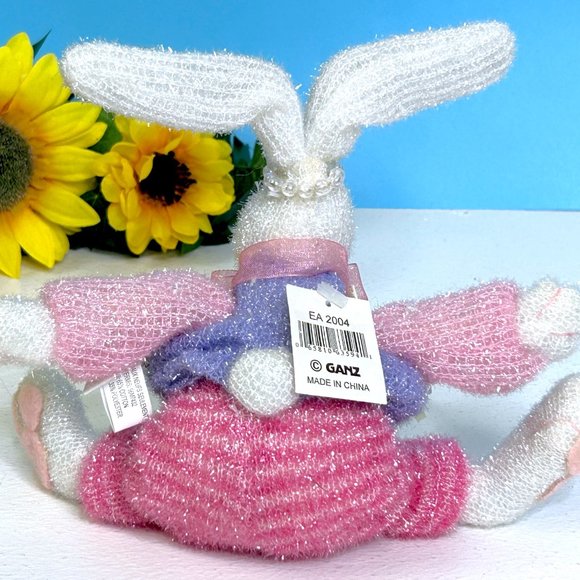 Ganz Easter Bunny Rabbit‎ 7" Fuzzy Plush Stuffed Animal Toy or Decoration - Picture 4 of 6